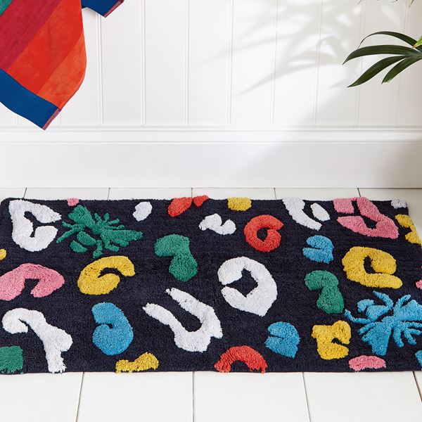 Leopard Bee Bath Mat - Multi